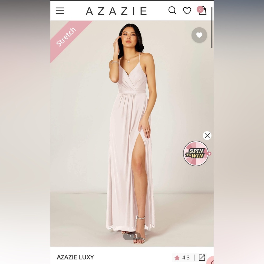 Vintage rose colored Azazie dress